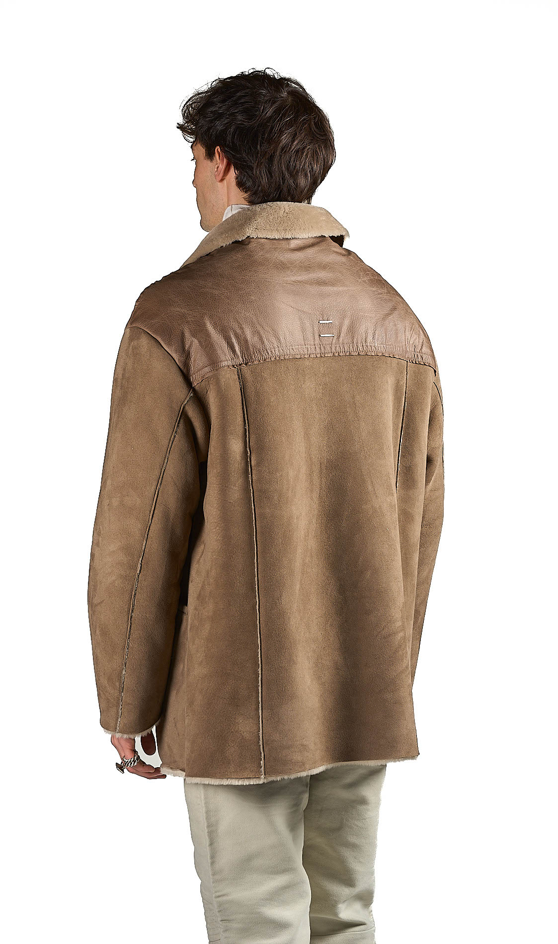 DANIELE BASTA LEATHER AND SILVER JACKET
